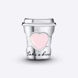 Pandora Take a Break Coffee Cup Charm